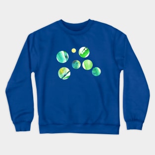 Green watercolor dots - abstract Crewneck Sweatshirt